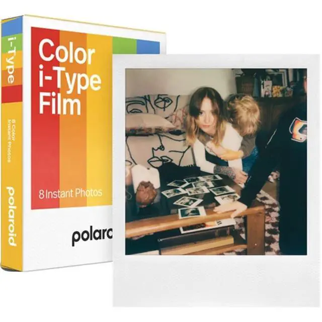 Alt view image 6 of 7 - Flip Instant Camera Color Starter Set | White, 8 Exposures Bundle with Photo Album & Colored Frames + Cleaning Cloth (3 Items)