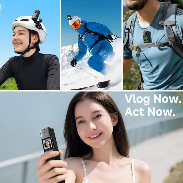 Alt view image 2 of 7 - C300 Action Camera 4K 30FPS 6-Axis Gyro Stabilization 30M Waterproof 1.3 Touch Screen 154° Wide Angle 8X Digital Zoom