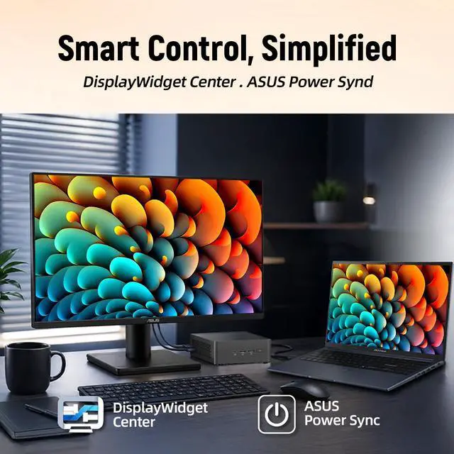 Alt view image 7 of 7 - 27 inch 1440p Monitor, QHD(2560 x 1440), 75Hz, 1ms MPRT, 99% sRGB, Adaptive-Sync, HDMI, DisplayPort, VGA, Built-in Speakers, Low Blue Light, Eye Care, Flicker-Free, VESA Mountable