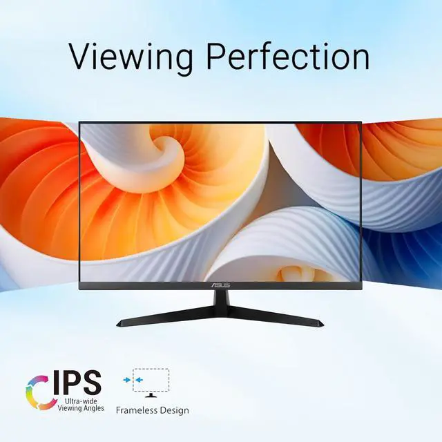 Alt view image 3 of 7 - 27 inch 4K Monitor, UHD(3840 x 2160), IPS, 75Hz, HDR10, Adaptive Sync, Eye Care Plus, DisplayPort, HDMI, Built-in Speakers, DisplayWidget Center, Blue Light Filter, Flicker-Free, VESA Mountable