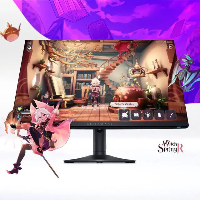 Alt view image 2 of 7 - AW2724DM Gaming Monitor - 27" QHD (2560 x 1440) 180Hz w Overclock, AMD FreeSync Premium Pro, NVIDIA G-SYNC, VESA Display - Black,Black/Silver