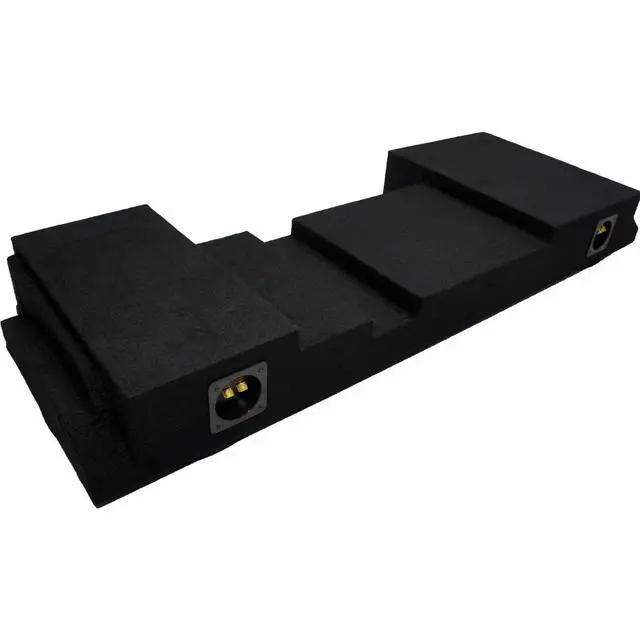 Alt view image 4 of 4 - ASC GM2X12AVECL Compatible with Chevy Silverado or GMC Sierra HD Crew Cab Truck 2002-2013 Dual 12" Subwoofer Underseat Sub Box Speaker Enclosure