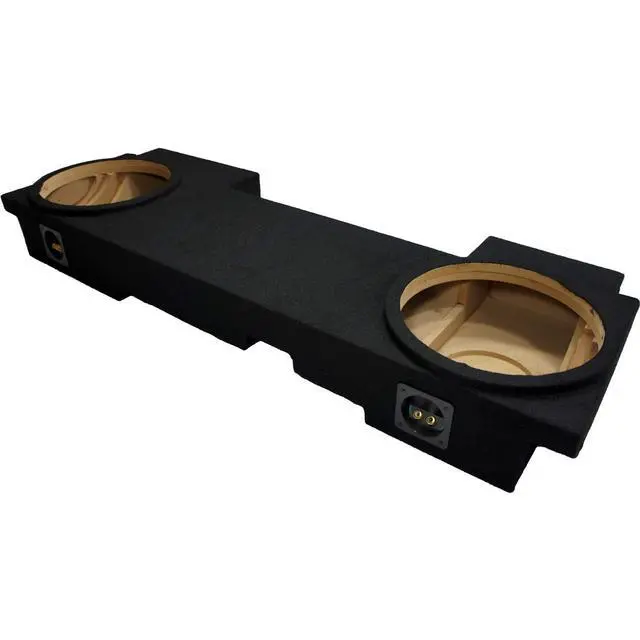 Alt view image 3 of 4 - ASC GM2X12AVECL Compatible with Chevy Silverado or GMC Sierra HD Crew Cab Truck 2002-2013 Dual 12" Subwoofer Underseat Sub Box Speaker Enclosure
