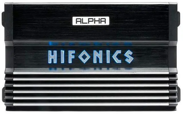 Main image of Alpha A1200.1D Amplifier 1000 Watt, Super Class D, Mono, Auto on, Nickel Plated, Remote Control, Aluminum Heat Sink, Silver/Blue