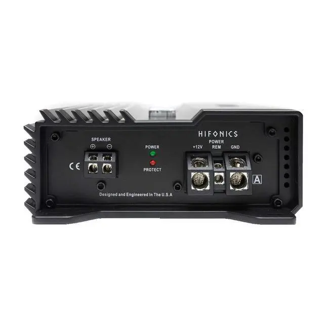 Alt view image 4 of 6 - Alpha A1200.1D Amplifier 1000 Watt, Super Class D, Mono, Auto on, Nickel Plated, Remote Control, Aluminum Heat Sink, Silver/Blue