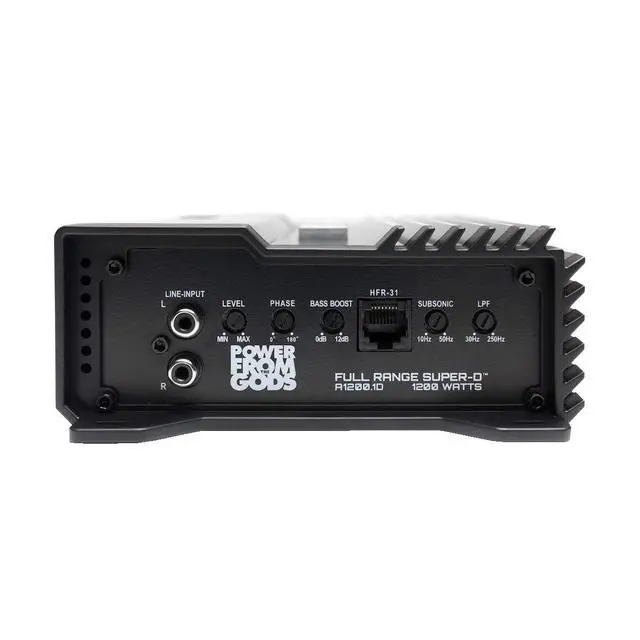 Alt view image 3 of 6 - Alpha A1200.1D Amplifier 1000 Watt, Super Class D, Mono, Auto on, Nickel Plated, Remote Control, Aluminum Heat Sink, Silver/Blue