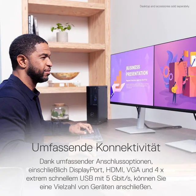 Alt view image 5 of 7 - P2422H 24 Inch Full HD (1920 x 1080) Monitor, 60Hz, IPS, 5ms, 99% sRGB, DisplayPort, HDMI, VGA, 5x USB, Black