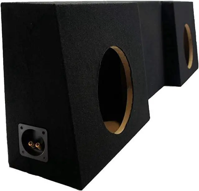 Alt view image 2 of 4 - Fits Chevy Silverado GMC Sierra 1988-2006 Regular Cab Dual 12" Sub Box ASC | Behind-seat single truck wedge design, 12 inch twin subwoofer openings, deep bass upgrade for pickup interiors