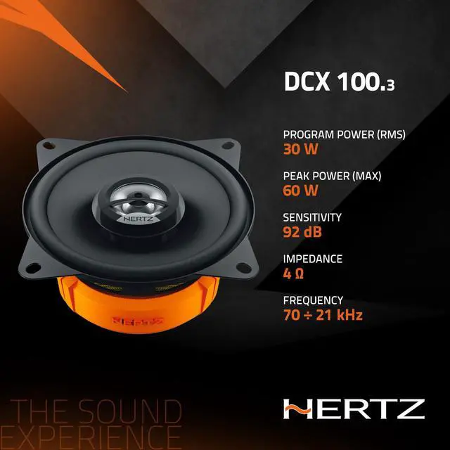 Alt view image 5 of 7 - Dieci Series DCX-1003 4" Two-Way Coaxial Speakers - Pair
