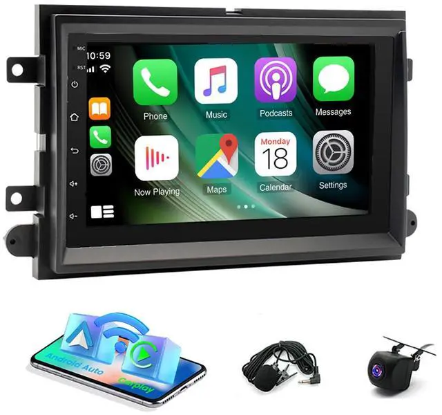 Main image of 7 inch Touchscreen Car Stereo Fit for Ford F150 2004-2008 F250 2006-2014, Android13.0 Car Radio for Escape Focus Mustang Expedition Fusion with Carplay Android Auto GPS Backup Camera - 4+64G