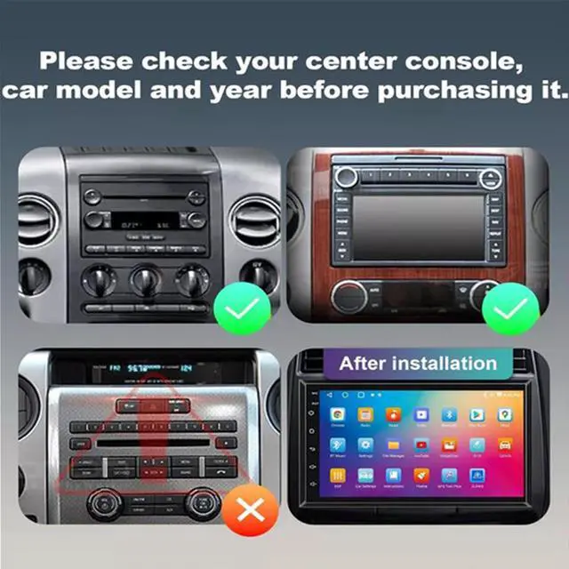Alt view image 2 of 7 - 7 inch Touchscreen Car Stereo Fit for Ford F150 2004-2008 F250 2006-2014, Android13.0 Car Radio for Escape Focus Mustang Expedition Fusion with Carplay Android Auto GPS Backup Camera - 4+64G