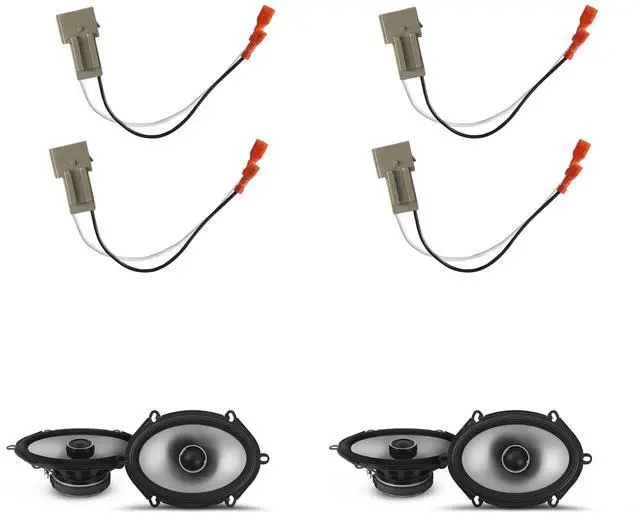 Main image of Speakers 6X8 inch for Ford F-250/F-350/F-450/F-550 1999-2004 Upgrade Kit - 4 Pack of S2 Series with Harness, Coaxial Car Audio Front Door and Rear Door or Side Panel Speaker S2-S68