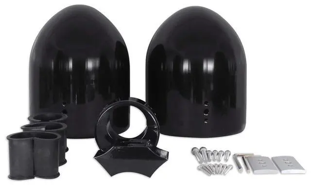 Alt view image 5 of 7 - DMAC80B Dual 7.7" Black Wakeboard Tower Speaker Enclosure | 6061 Aluminum, 100% Waterproof, Internally Wired, Fits 2"-2.5" Towers, Mounting Hardware Included, 7.4" Mounting Depth
