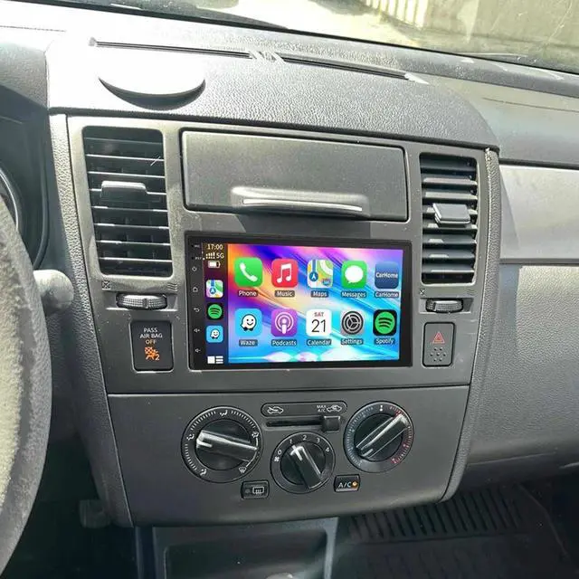 Main image of 8 core 7 inch Touchscreen Car Stereo for 2007-2011 Nissan Versa, Android 15 Car Radio with Carplay & Android Auto GPS Navigation BT Mirror Link WiFi Backup Camera 8+256G