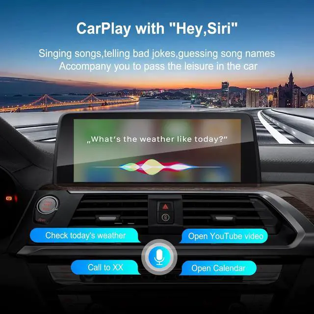 Alt view image 2 of 7 - Wireless CarPlay Android Auto Retrofit for BMW NBT System 2012-2016, 6-Pin LVDS Decoder Box with OEM Control Mirror Link Backup Camera DSP Plug and Play