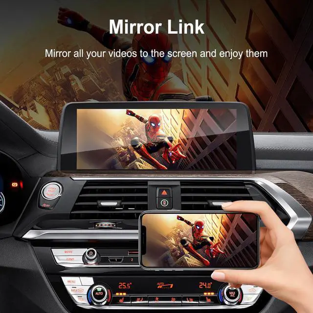 Alt view image 3 of 7 - Wireless CarPlay Android Auto Retrofit for BMW NBT System 2012-2016, 6-Pin LVDS Decoder Box with OEM Control Mirror Link Backup Camera DSP Plug and Play