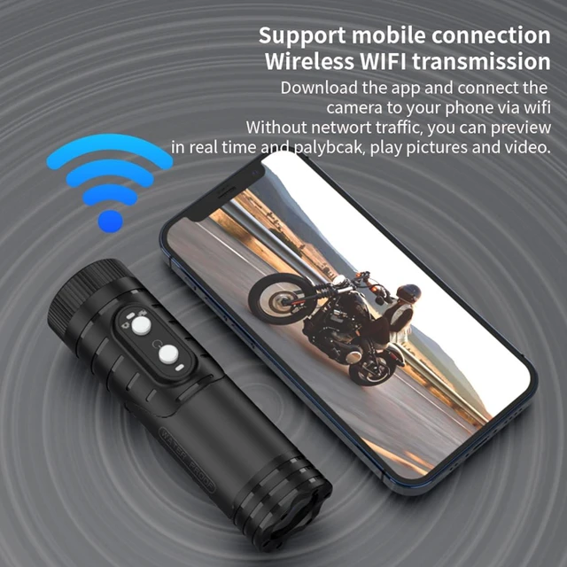 Alt view image 2 of 7 - Action Video Camera, Shotgun Cam WiFi APP Share 1080P HD Recording for Shooting/Fishing/Clay Pigeons/Bow Hunting Helmet Cam Sport Camera for Riding Skiing Climbing