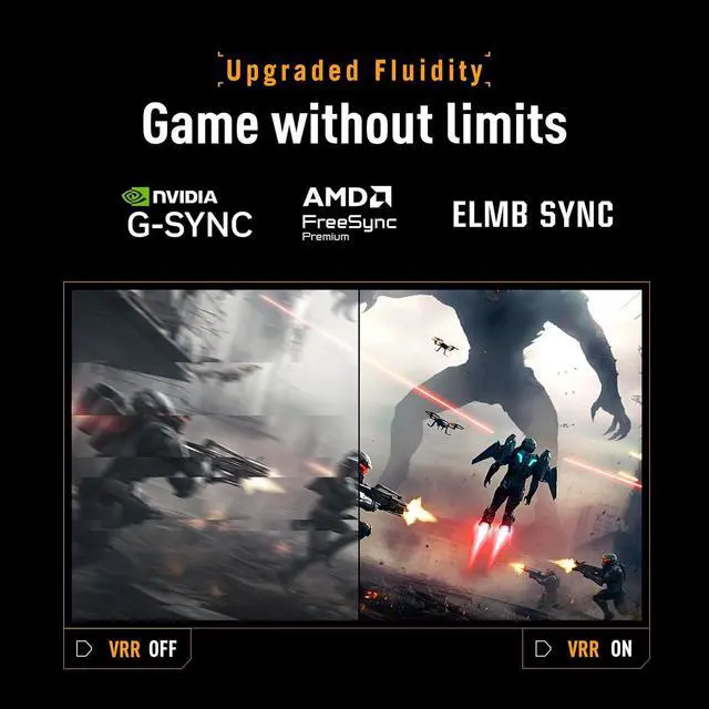 Alt view image 4 of 7 - TUF Gaming 24" FHD Monitor, 240Hz, 0.3ms, Fast IPS, G-SYNC Compatible, FreeSync Premium, Extreme Low Motion Blur Sync, 99% sRGB, DisplayPort& 2 x HDMI, Tilt Adjustment, Gaming AI, Black