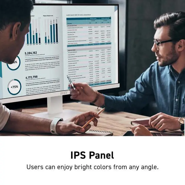 Alt view image 4 of 7 - PRO MP273QW E2 AMZ 27-inch IPS 2560 x 1440 (QHD) Computer Monitor, 100Hz, Adaptive-Sync, HDMI, VESA Mountable, Tilt, Speaker, 1ms, White