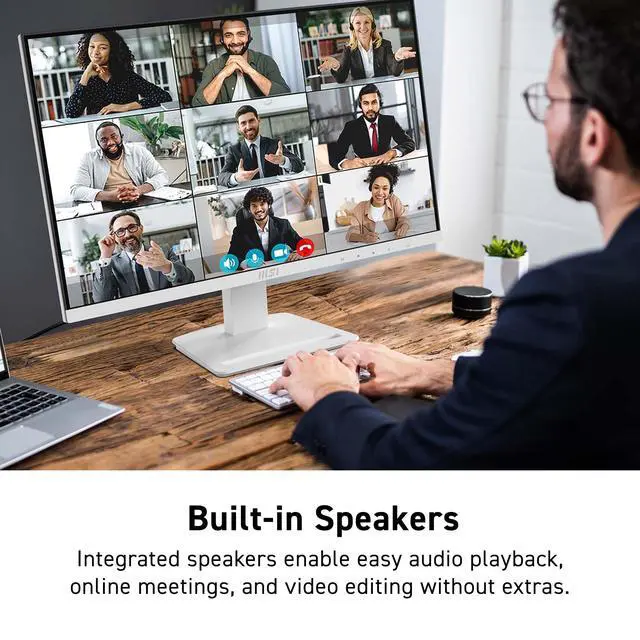 Alt view image 7 of 7 - PRO MP273QW E2 AMZ 27-inch IPS 2560 x 1440 (QHD) Computer Monitor, 100Hz, Adaptive-Sync, HDMI, VESA Mountable, Tilt, Speaker, 1ms, White