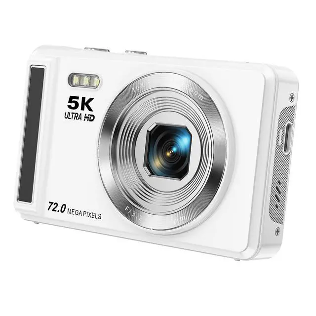 Alt view image 6 of 6 - 5K Digital Camera - 72MP UHD Digital Cameras for Photography - Autofocus Point and Shoot Small Camera with Flash for Kids - 2.8 Inch Screen Compact Portable Vlogging Camara with 16X Zoom, 32GB SD Card