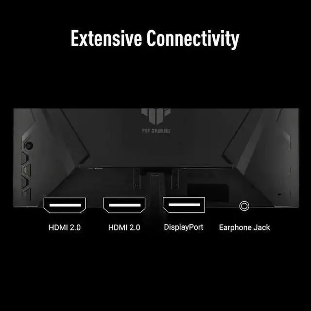 Alt view image 7 of 7 - TUF Gaming 27" FHD Monitor, 200Hz, 0.3ms, Fast IPS, 99% sRGB, G-SYNC Compatible, ELMB, Gaming AI, AMD FreeSync, Low Blue Light, DisplayPort & 2 x HDMI, Tilt, VESA, Black