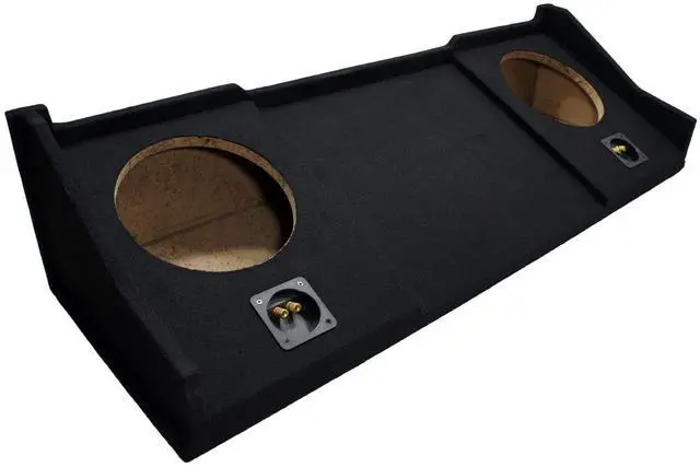 Main image of Fits 1994-2001 Dodge Ram Quad Club Cab Dual 10" Sub Box Enclosure ASC | Classic pickup bass upgrade, vehicle-specific twin 10 inch subwoofer housing, unloaded speaker cabinet, easy truck install