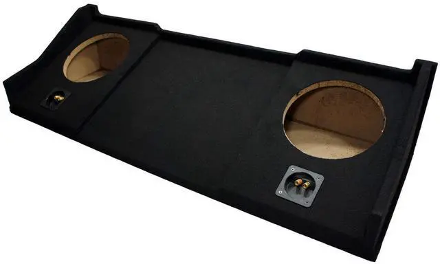 Alt view image 3 of 5 - Fits 1994-2001 Dodge Ram Quad Club Cab Dual 10" Sub Box Enclosure ASC | Classic pickup bass upgrade, vehicle-specific twin 10 inch subwoofer housing, unloaded speaker cabinet, easy truck install