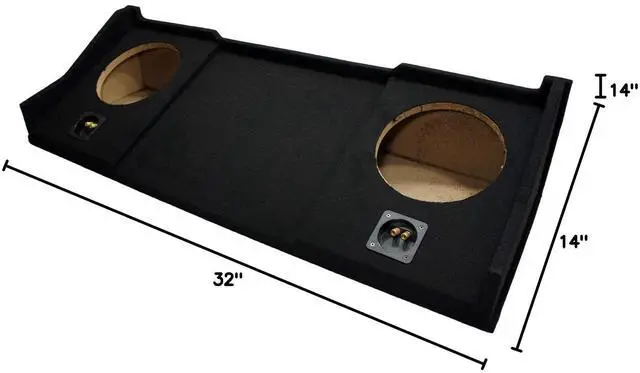 Alt view image 5 of 5 - Fits 1994-2001 Dodge Ram Quad Club Cab Dual 10" Sub Box Enclosure ASC | Classic pickup bass upgrade, vehicle-specific twin 10 inch subwoofer housing, unloaded speaker cabinet, easy truck install