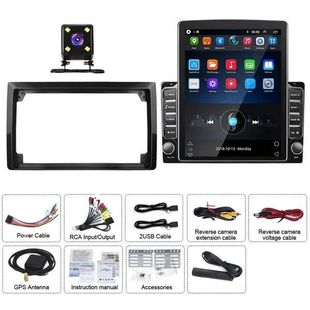 Alt view image 7 of 7 - 2G+32GB Double Din Car Radio Stereo for Chevrolet Colorado 2015-2022 | 9.7Inch IPS Touch Screen Stereo w/Wireless Carplay/Android Auto, DSP, Bluetooth, Backup Camera, Built-in GPS, FM Radio