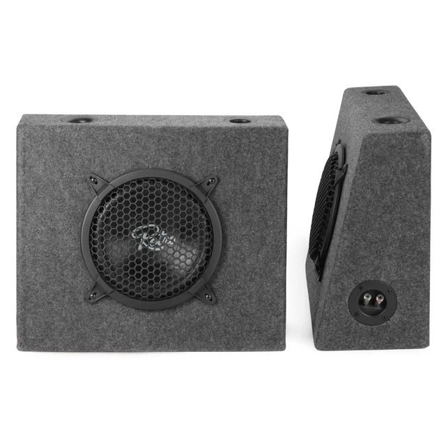 Alt view image 2 of 6 - R-TB8 8" Full Range Truck Box W/Gray Carpeting Soft Dome Tweeters & Chrome Push Speaker Terminals (Pair)