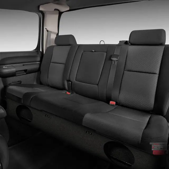Alt view image 4 of 7 - QPower QBomb Easy Set Dual Ported 12 inch Subwoofers Box Enclosure Car Audio with Bedliner Spray for GMC Chevy Crew Cab 2007-2013