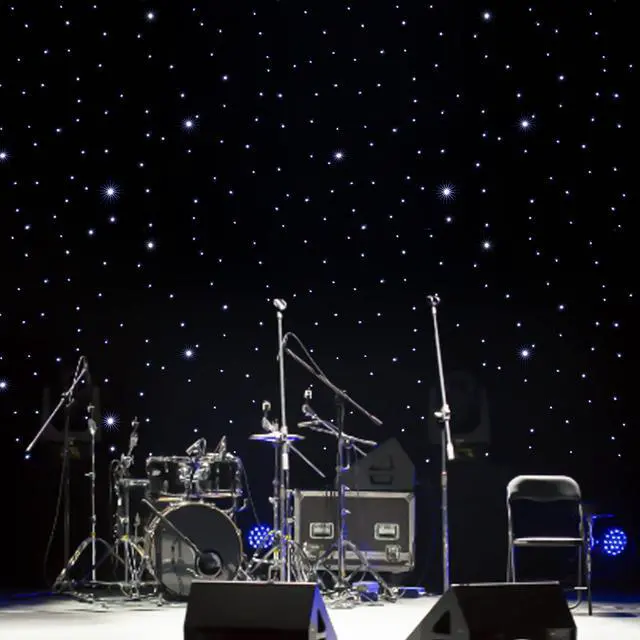 Main image of LED Background 13FTx13FT White Backdrop LED Star Curtain with DMX Control Fire Retardant Star Background for Wedding Party DJ Event Stage Show