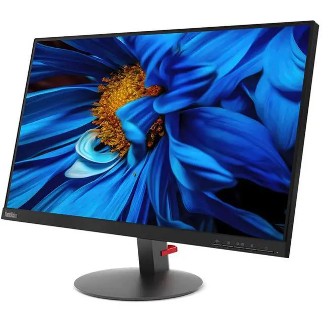 Alt view image 2 of 7 - ThinkVision S24e 23.8-Inch Full HD WLED Backlit LCD Monitor 1920 x 1080 - 16.7 Million Colors - FreeSync - HDMI - VGA - Raven Black