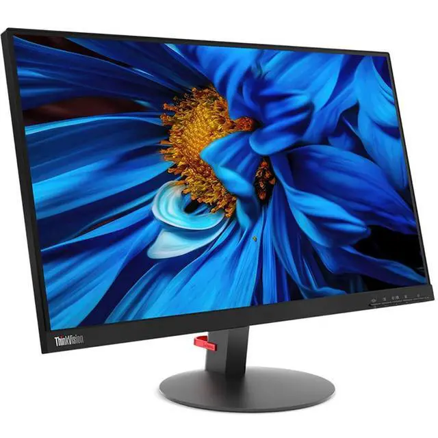 Alt view image 3 of 7 - ThinkVision S24e 23.8-Inch Full HD WLED Backlit LCD Monitor 1920 x 1080 - 16.7 Million Colors - FreeSync - HDMI - VGA - Raven Black