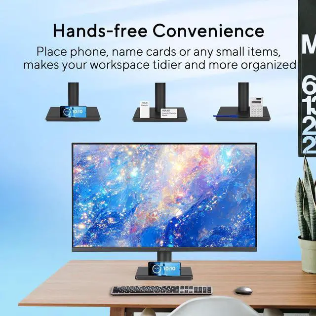 Alt view image 2 of 6 - 27" FHD Gaming Office Monitor, 120Hz, 1ms, Eye Care Monitor - IPS, 99% sRGB, Adaptive-Sync, DisplayPort & HDMI & VGA, Low Blue Light, Flicker Free, Tilt Adjustment, Wall Mountable, Black