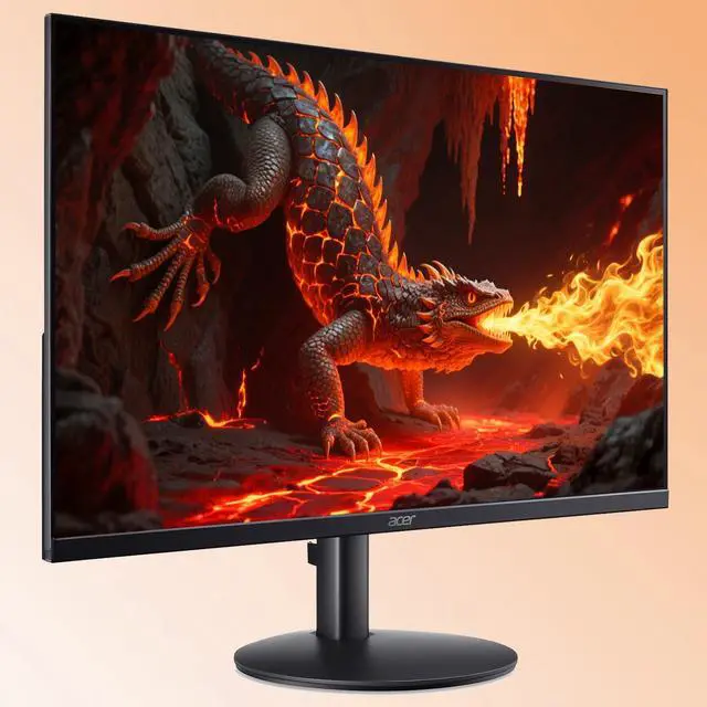 Alt view image 2 of 6 - 27" FHD Gaming Monitor, 144Hz, 1ms, IPS, 99% sRGB, HDMI, VGA, AMD FreeSync, Zero-Frame Design, Tilt, Anti-Glare, Wall Mountable, Black