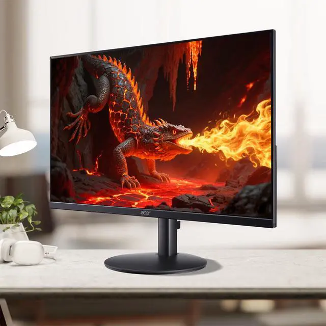 Alt view image 4 of 6 - 27" FHD Gaming Monitor, 144Hz, 1ms, IPS, 99% sRGB, HDMI, VGA, AMD FreeSync, Zero-Frame Design, Tilt, Anti-Glare, Wall Mountable, Black