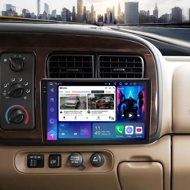 Main image of 4+64G 9 Inch Car Stereo for Dodge Ram 1994-2001, Durango 1997-2000 | QLED Touchscreen Wireless CarPlay & Android Auto, GPS Navigation, Bluetooth, FM/AM RDS and included AHD Backup Camera