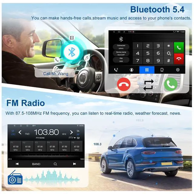 Alt view image 6 of 7 - 4+64G 9 Inch Car Stereo for Dodge Ram 1994-2001, Durango 1997-2000 | QLED Touchscreen Wireless CarPlay & Android Auto, GPS Navigation, Bluetooth, FM/AM RDS and included AHD Backup Camera