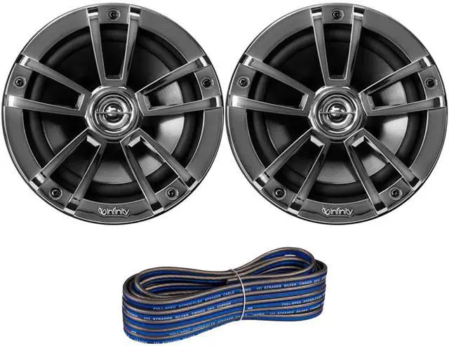 Main image of Infinity 6.5" Marine Speakers (Qty 2) 1 Pair of OEM Replacement Speakers w/ 50ft Wire (Chrome) 622MB