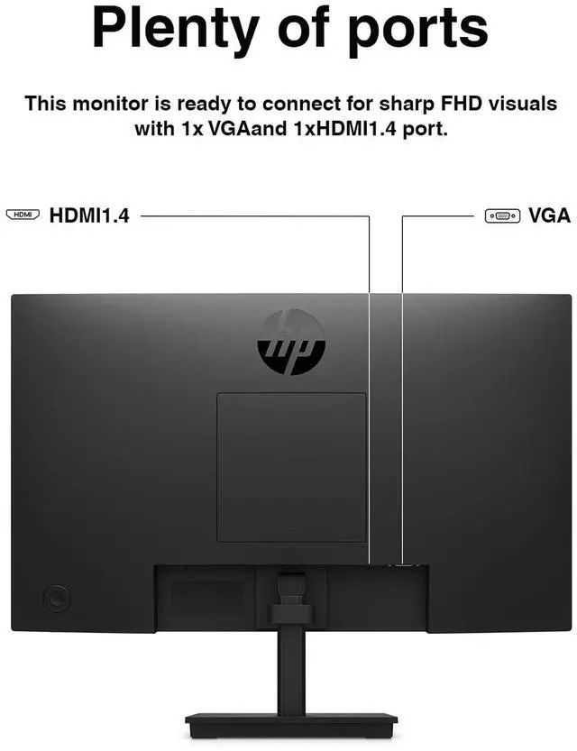Alt view image 5 of 7 - 22" Series 3 Pro 322pv FHD VA Monitor with 5 ms Response Time, Anti-Glare, Flicker Free, VESA Mount (100x100mm), HDMI, VGA & Dockztorm USB, Black (9U5A2AA#ABA) & Ergoflexy Single Mount Arm