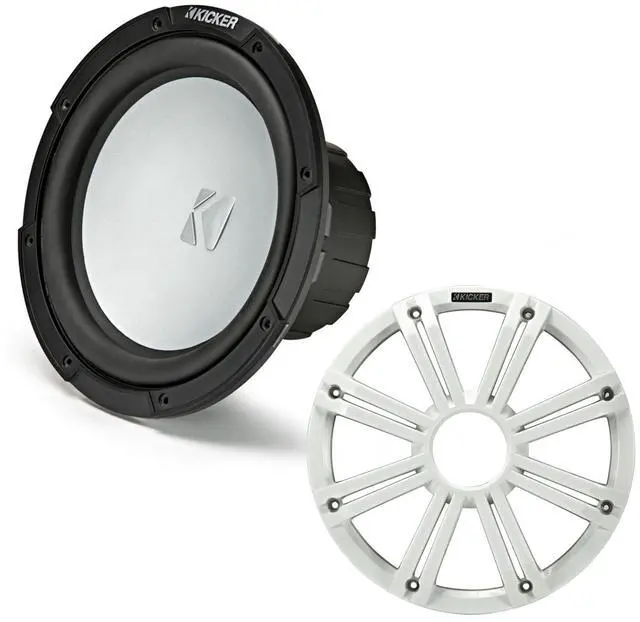 Main image of 45KMF104 10" Weather-Proof Subwoofer for Freeair Applications 4 Ohm 45KMG10W 10" LED Grille (White)