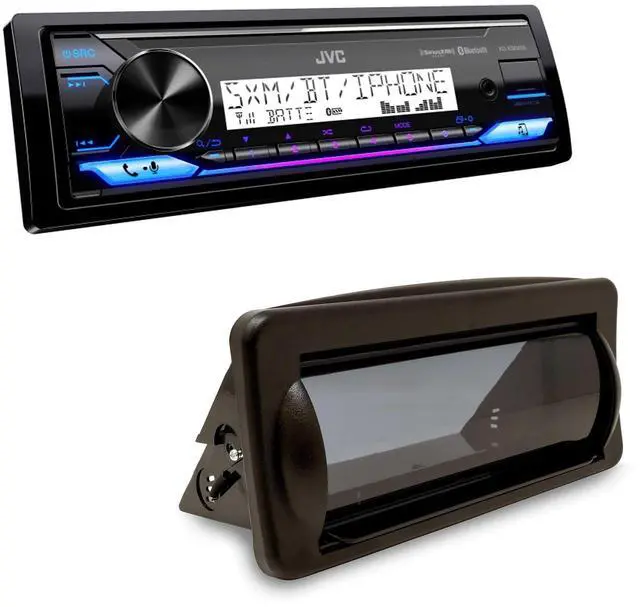 Main image of KD-X38MBS Marine Receiver CAMC1B Mounting Kit Bundle | Marine digital media receiver with Bluetooth, USB, SiriusXM Ready, conformal coated PCB and black retractable-cover mount