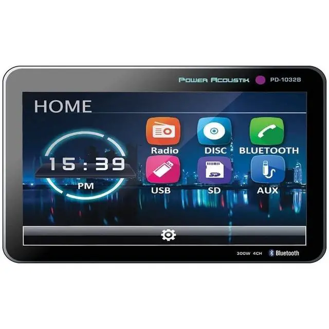 Alt view image 2 of 2 - PD-1032B 2-Din Source Unit with Bluetooth/Detachable 10 Inch LCD