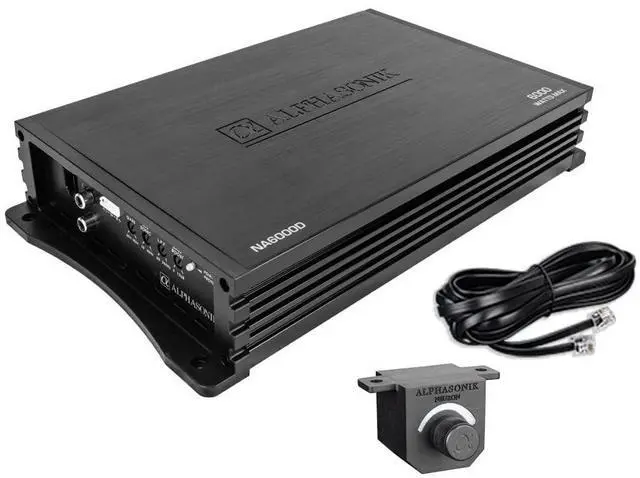 Main image of NA6000D Neuron Series 6000 Watts Max Monoblock Car Amp with 4-Way Protection Circuitry Class-D Amplifier Low & High Level Inputs (Remote Bass Knob Included)