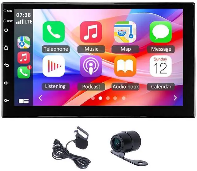 Alt view image 7 of 7 - 7" Double Din Car Radio Stereo for Ford F150 1997-2004 | CarPlay & Android Auto Android 15 IPS Touchscreen Head Unit Bluetooth WiFi GPS Navigation FM DSP SWC Backup Camera