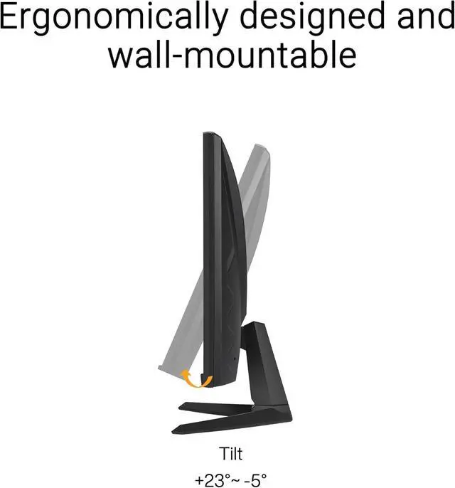 Alt view image 4 of 6 - TUF Gaming 24" FHD Monitor, 146Hz, 1ms, IPS, 125% sRGB, ELMB, GamePlus, AMD FreeSync, Low Blue Light, Speakers, Variable Overdrive, DisplayWidget Center, DisplayPort & HDMI, Tilt, VESA, Black