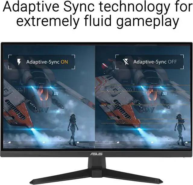 Alt view image 3 of 6 - TUF Gaming 24" FHD Monitor, 146Hz, 1ms, IPS, 125% sRGB, ELMB, GamePlus, AMD FreeSync, Low Blue Light, Speakers, Variable Overdrive, DisplayWidget Center, DisplayPort & HDMI, Tilt, VESA, Black