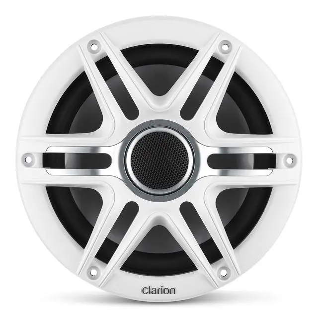 Alt view image 2 of 6 - CMSP-771RGB-SWG Premium 7.7-inch Coaxial Marine Speakers with Built-in RGB Illumination, 60W RMS, with White & Gray Metallic Grilles